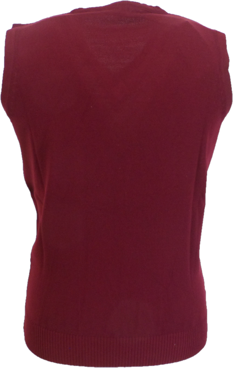 Relco Burgundy Classic Retro Tank Tops