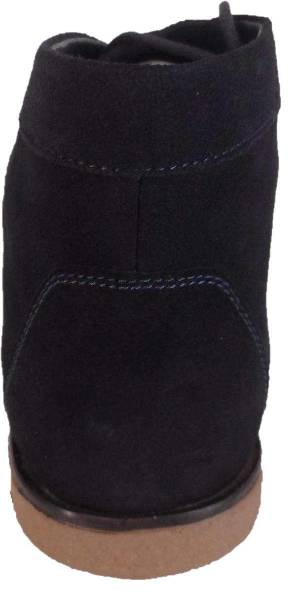 Roamers Mens Retro Navy Walibee Style Real Suede Boots