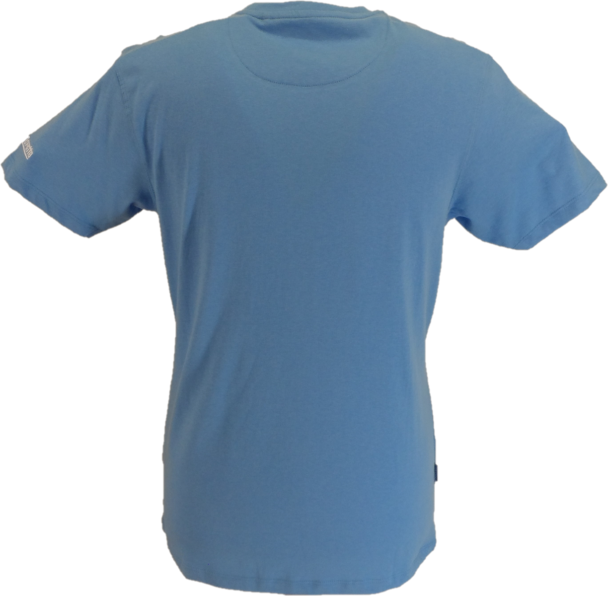 Lambretta Mens Azure Blue Striped Retro T Shirt