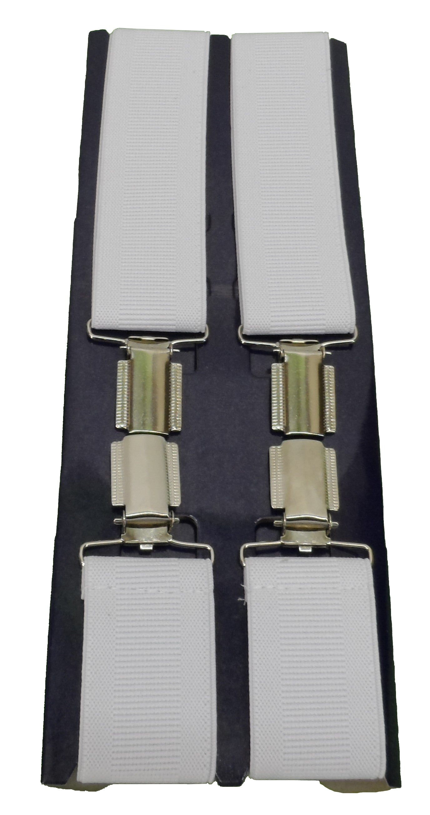 Mens 35mm 1 1/2 Inch Wide Plain Adjustable Elasticated Braces