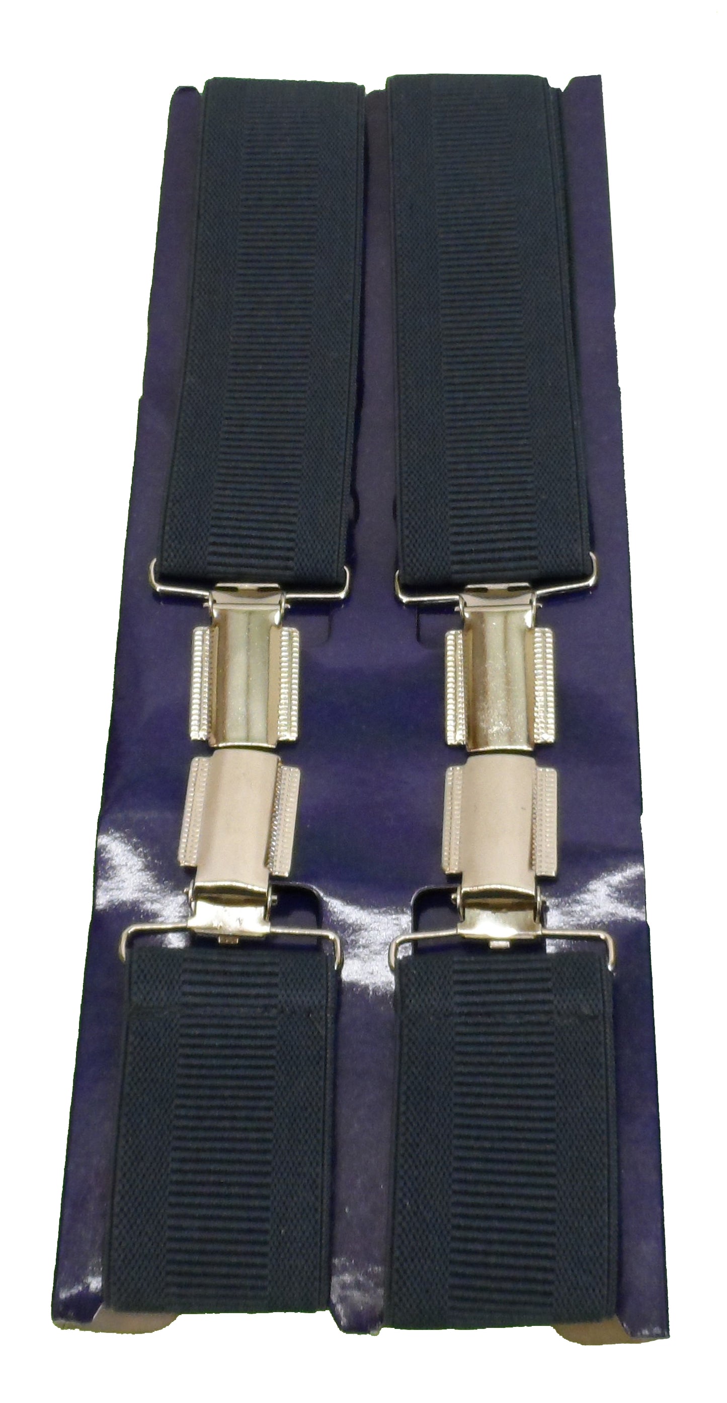 Mens 35mm 1 1/2 Inch Wide Plain Adjustable Elasticated Braces