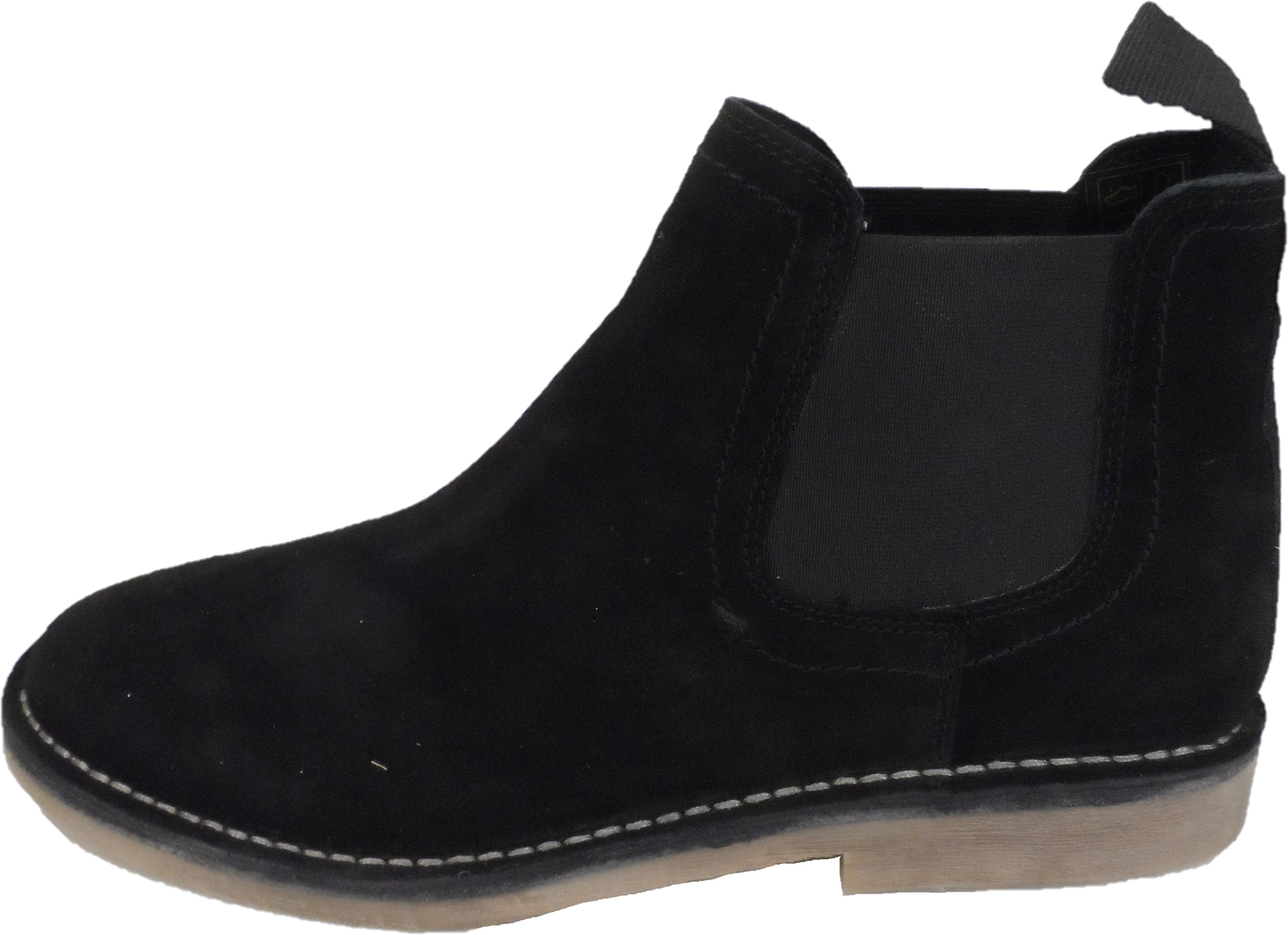 Hush Puppies Mens Black Real Suede Chelsea Desert Boots