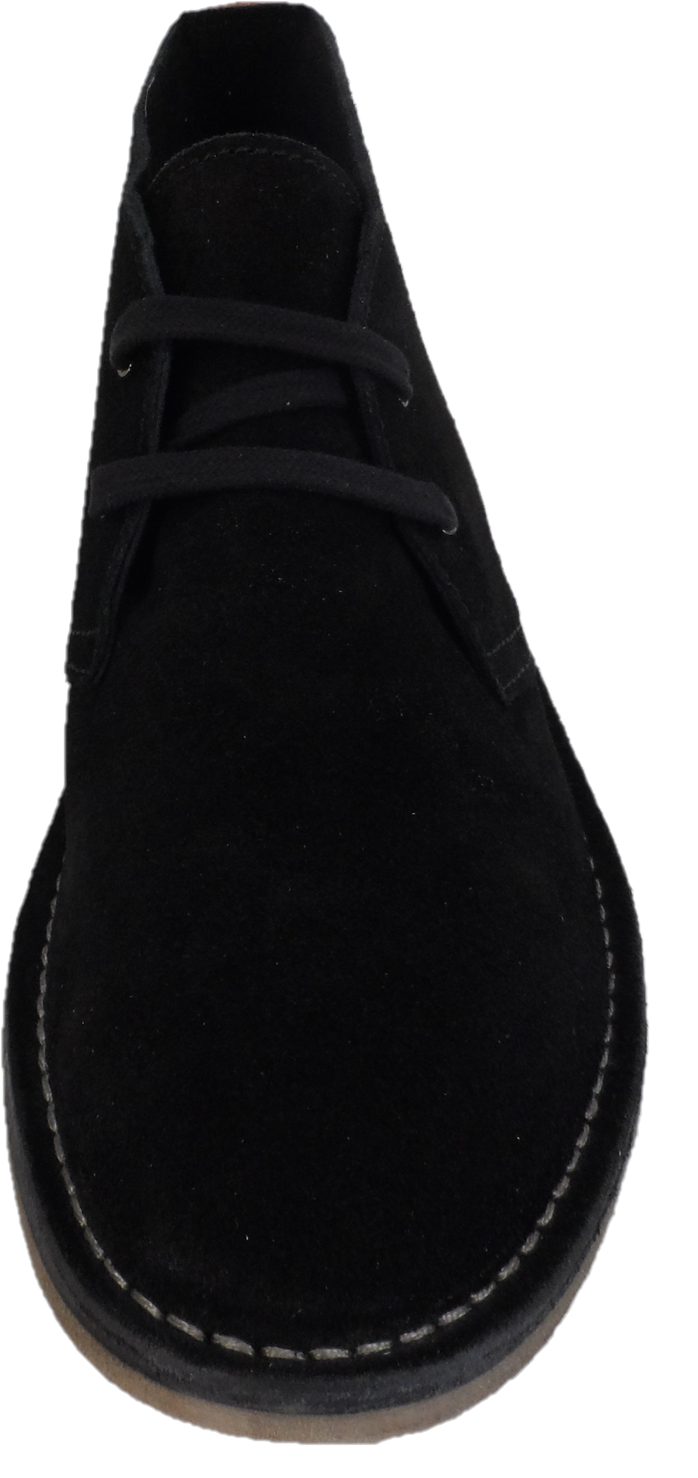 Hush Puppies Mens Black 2 Eyelet Real Suede Desert Boots