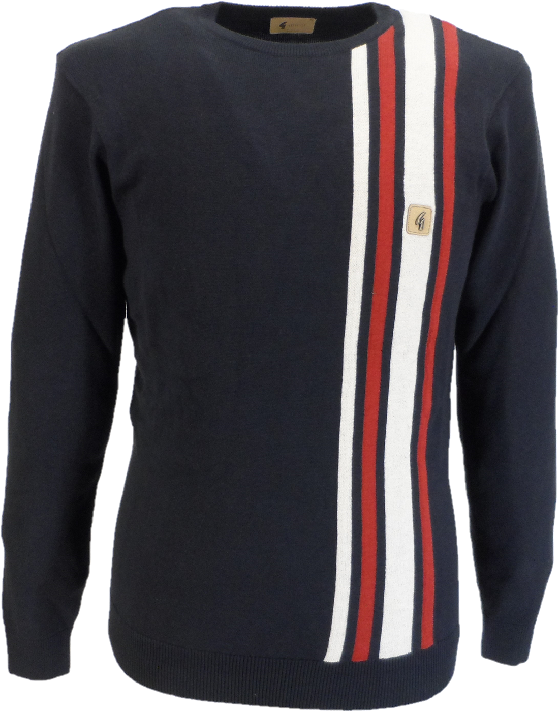 Gabicci Vintage Mens Navy Blue Dirk Racing Jumper