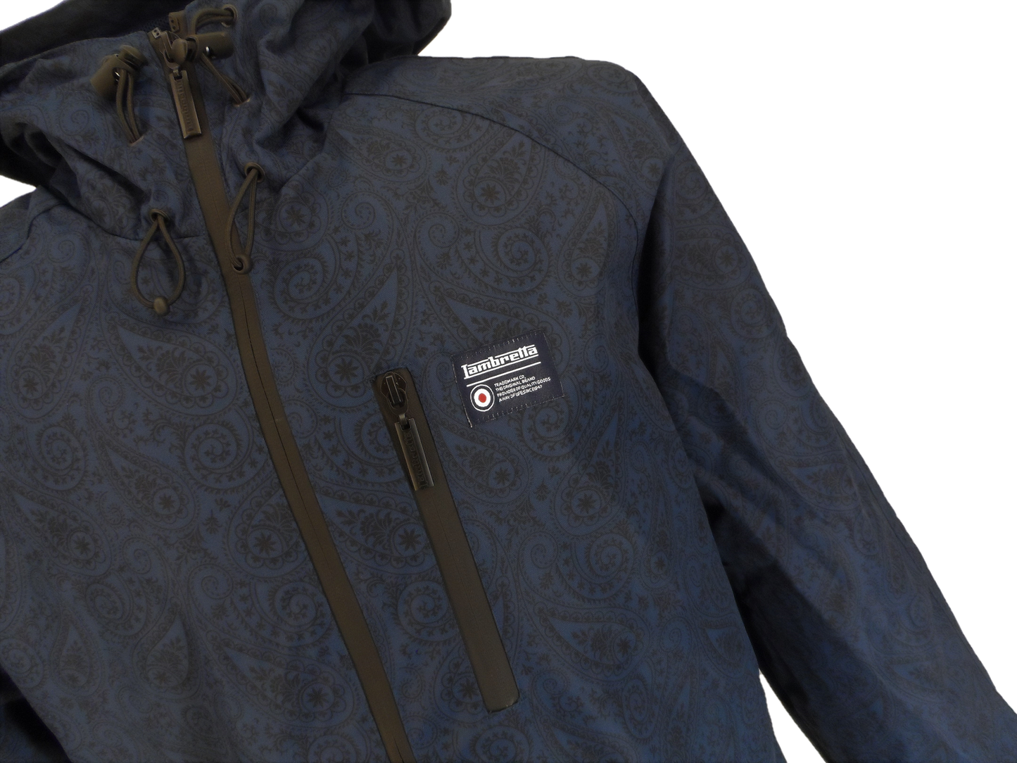 Lambretta Navy Blue Paisley Hooded Jacket