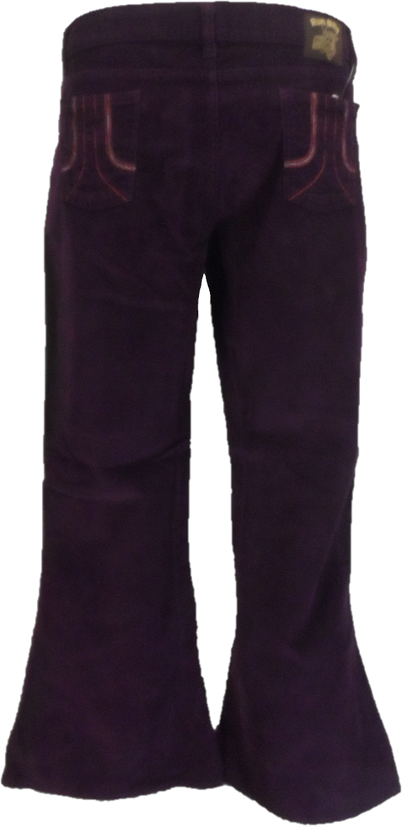 Run & Fly Mens Vintage 60s 70s Retro Purple Bell Bottom Super Flares