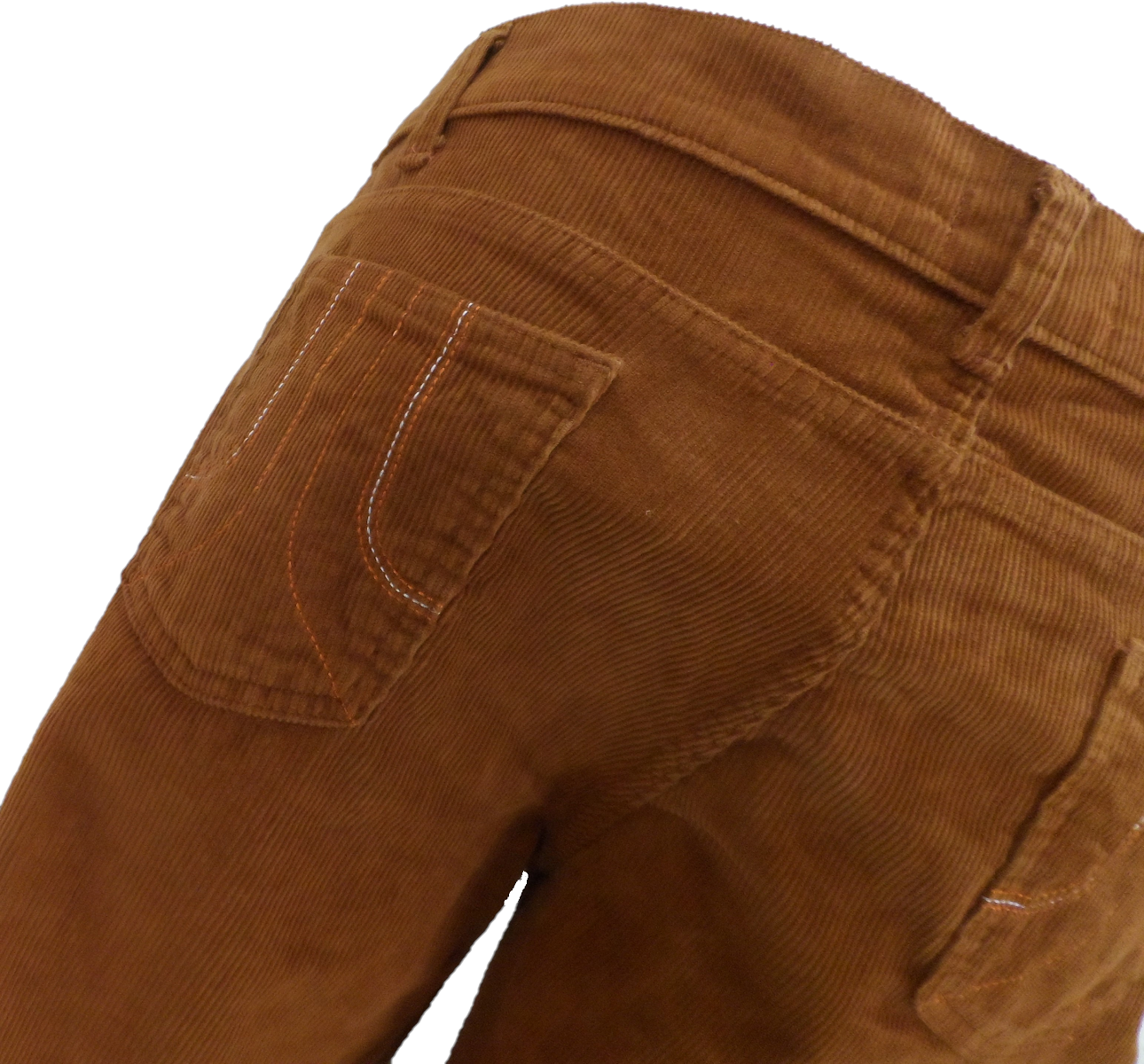 Run & Fly Mens Vintage 60s 70s Retro Tan Bell Bottom Super Flares
