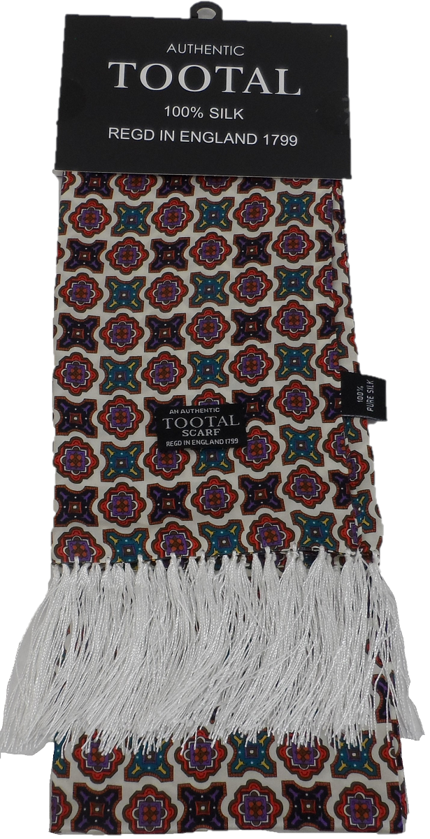 Tootal Mens Retro Geo Print 100% Silk Scarves