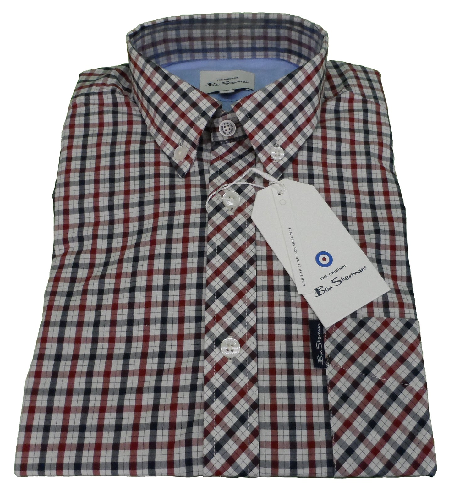 Ben Sherman Mens House Check Long Sleeved Shirts