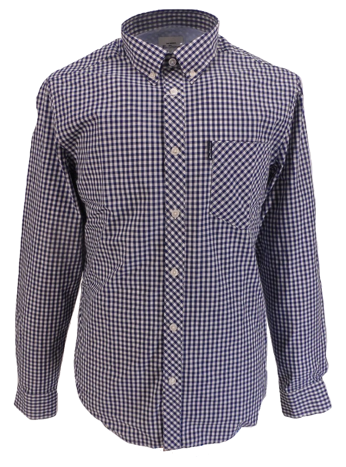 Ben Sherman Signature Long Sleeved Gingham Shirt, Blue Ben Sherman Signature Long Sleeved Gingham Shirt, Blue
