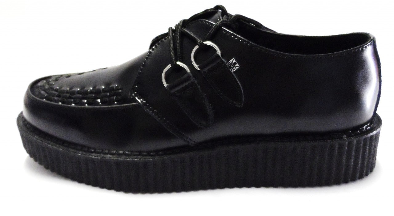 Classic Rockabilly Black Leather T.U.K. Creepers