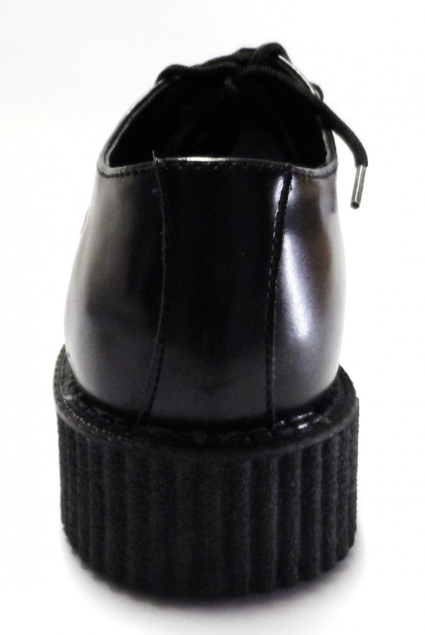 Classic Rockabilly Black Leather T.U.K. Creepers