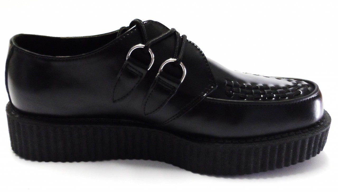 Classic Rockabilly Black Leather T.U.K. Creepers