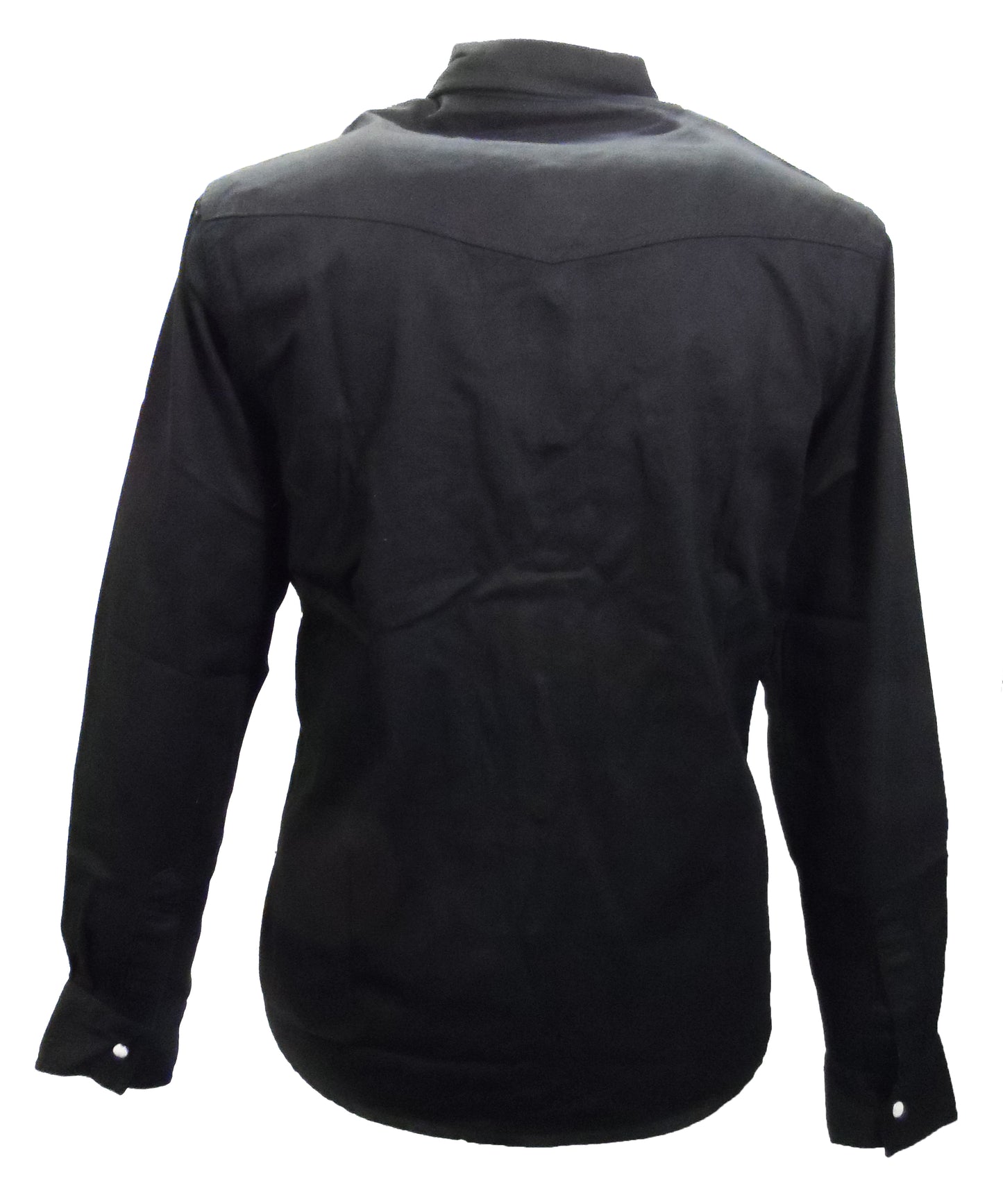 Duke Mens Black Western-style Denim Shirt