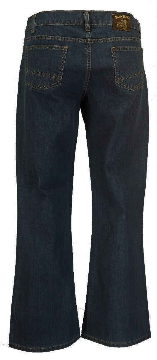 Run & Fly Mens Stonewashed Bootcut Flares Jeans