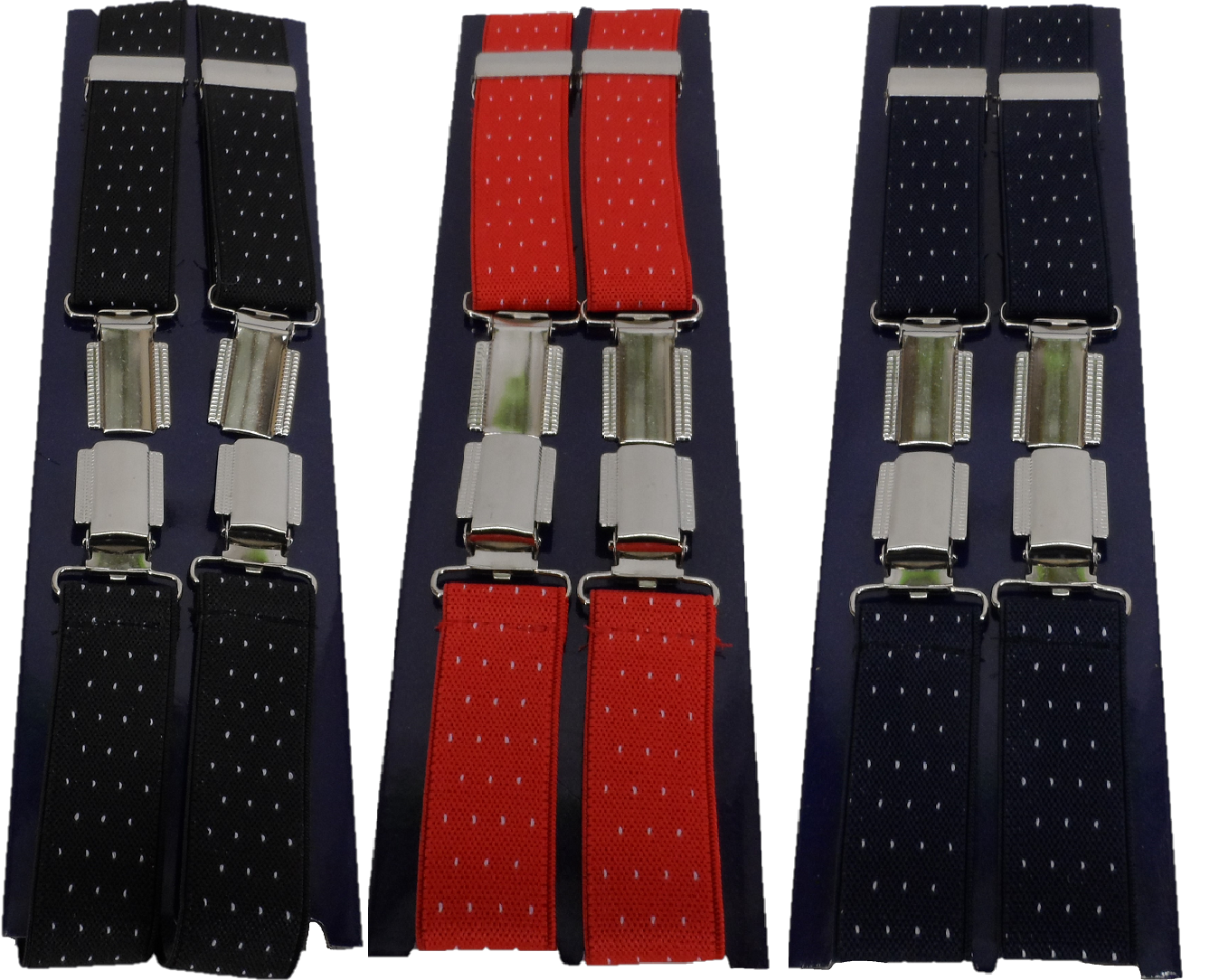 Bretelle Per Jeans E Pantaloni Lavoro Bretelle Vienna Fashion Grigie - Con 4 Clip Forti Regolabili 110cm Per Jeans E Pantaloni Bretelle Unisex Tessuto Elastico - Foto 10