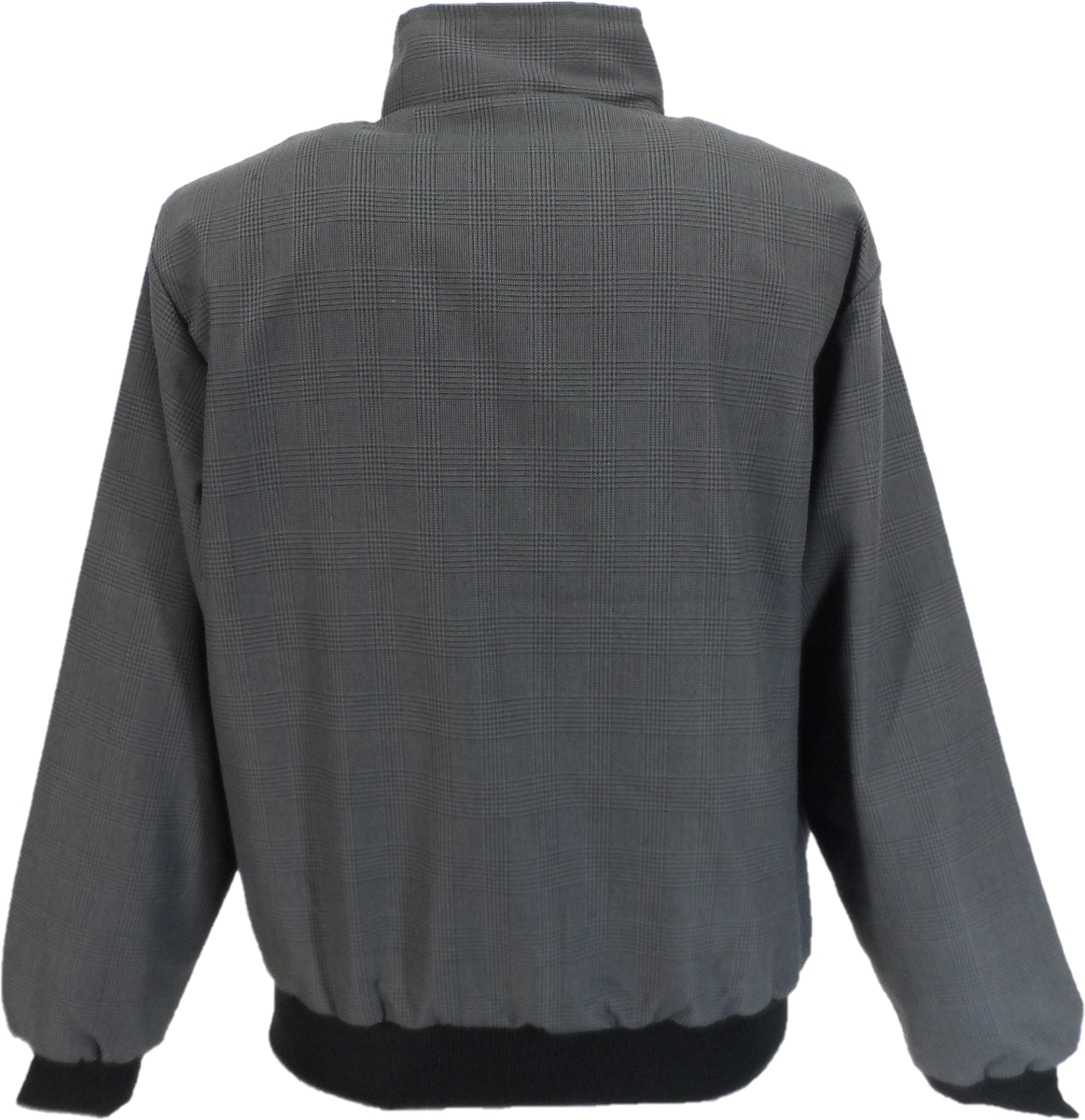Mazeys Mens Charcoal Prince of Wales Harrington Jacket