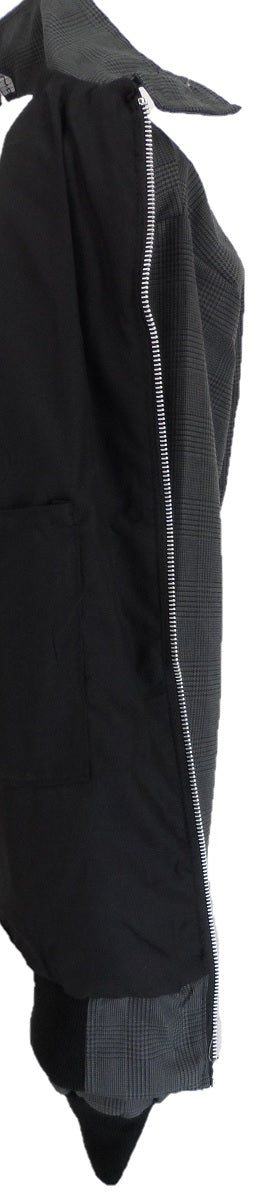 Mazeys Mens Charcoal Prince of Wales Harrington Jacket