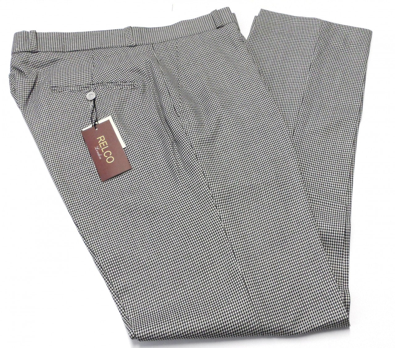 Dogtooth 60S 70S Retro Mod Vintage Sta Press Trousers