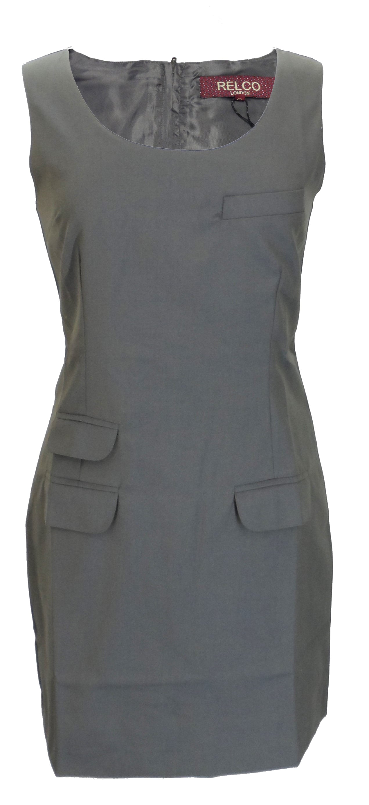 Relco Ladies Retro Mod Green/Gold Tonic Pinafore/Tunic Dress