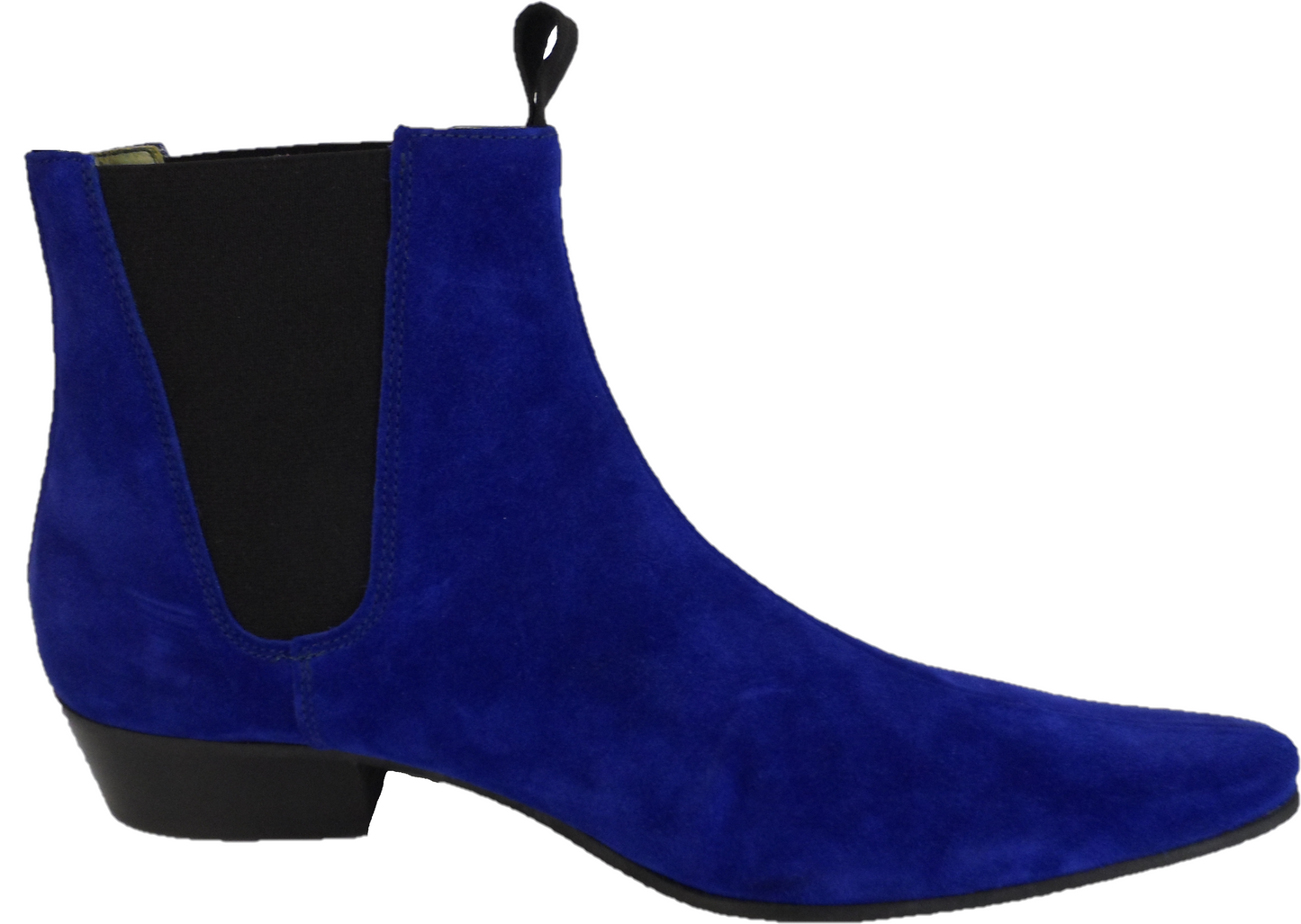 Ikon Original Blue Real Suede Winklepicker Mod Beatle Boots