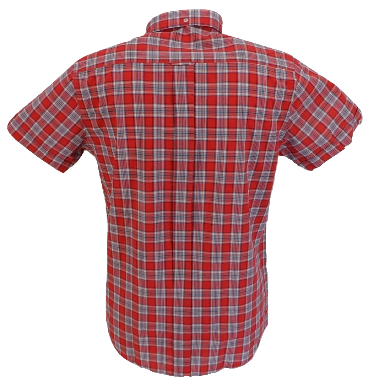 Ikon Original Red Checked Short Sleeved Button Down Shirts