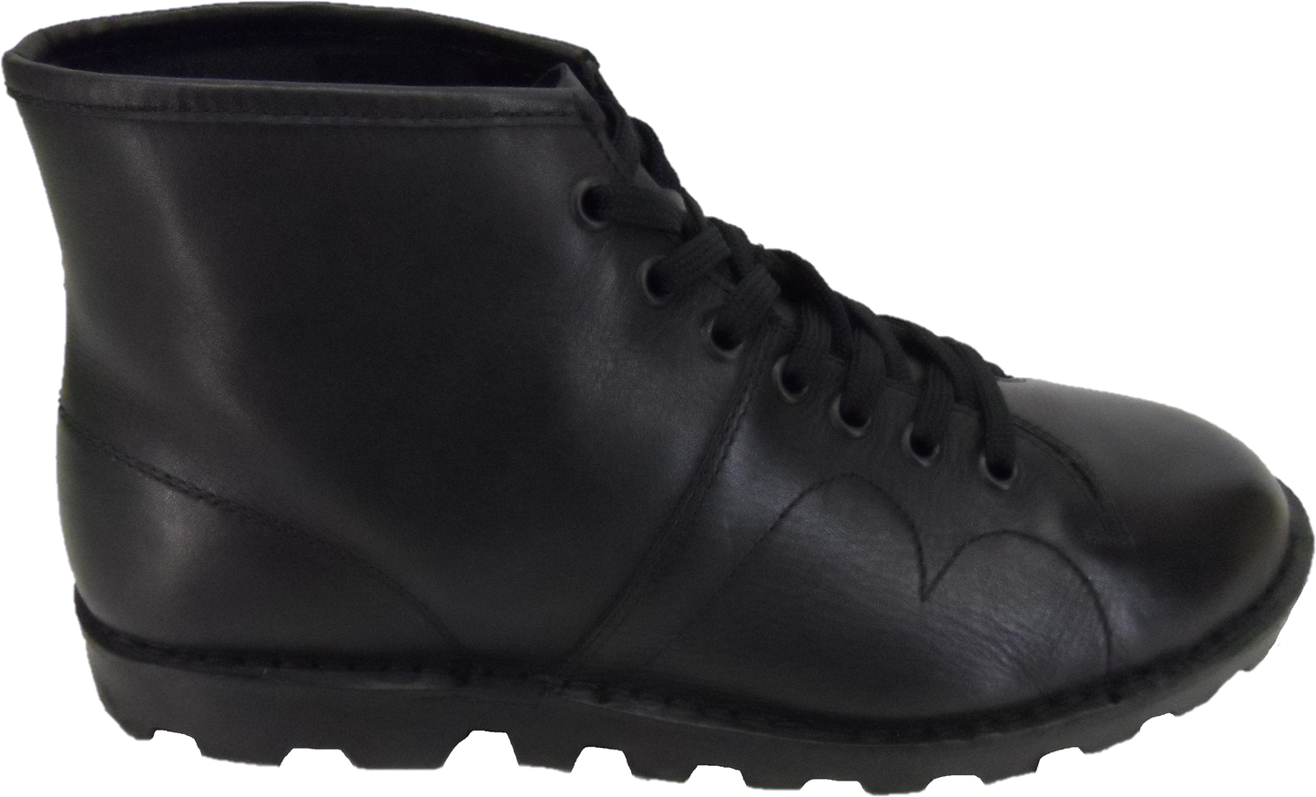 Ikon Original Mens 1970's Style Black Leather Monkey Boots