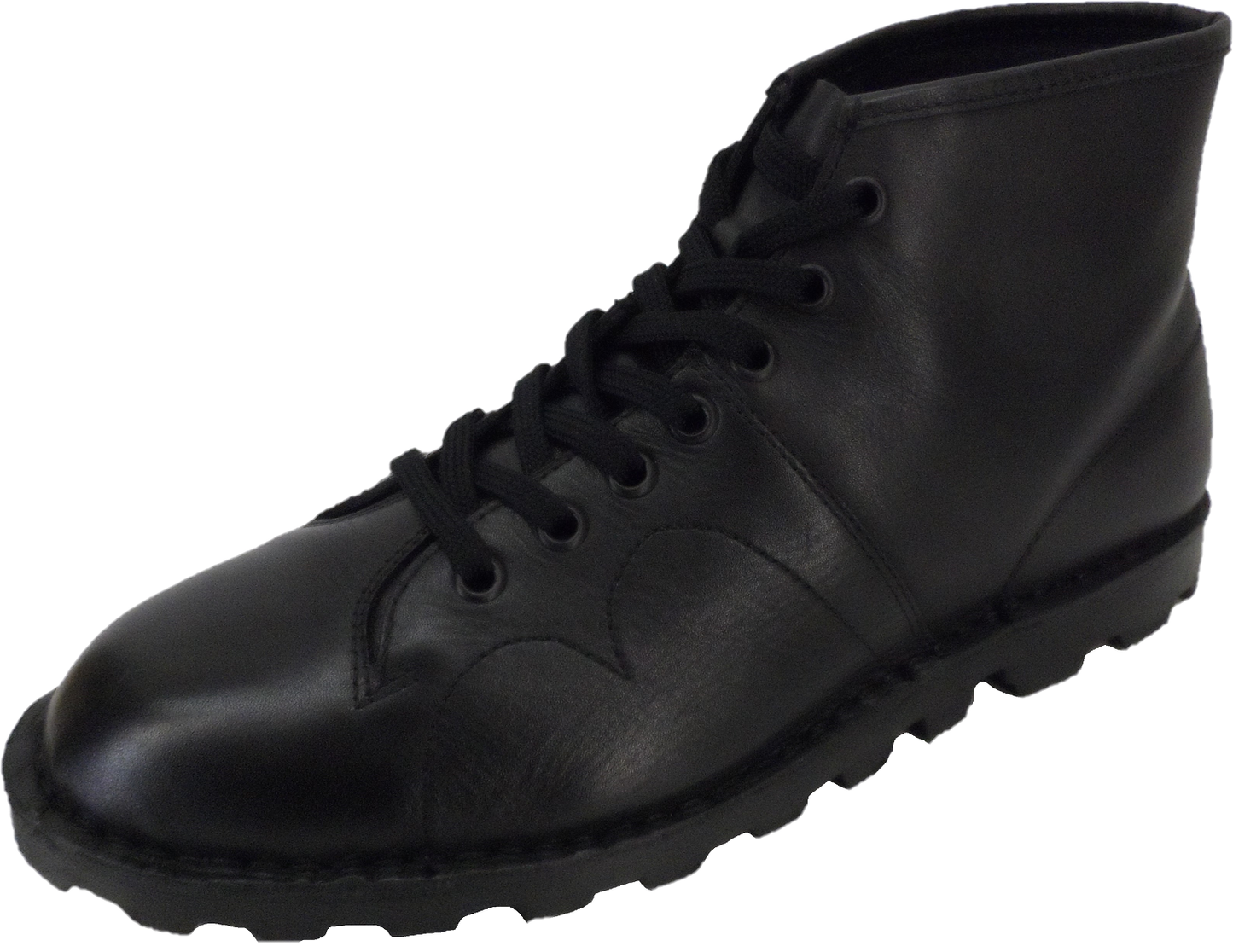 Ikon Original Mens 1970's Style Black Leather Monkey Boots