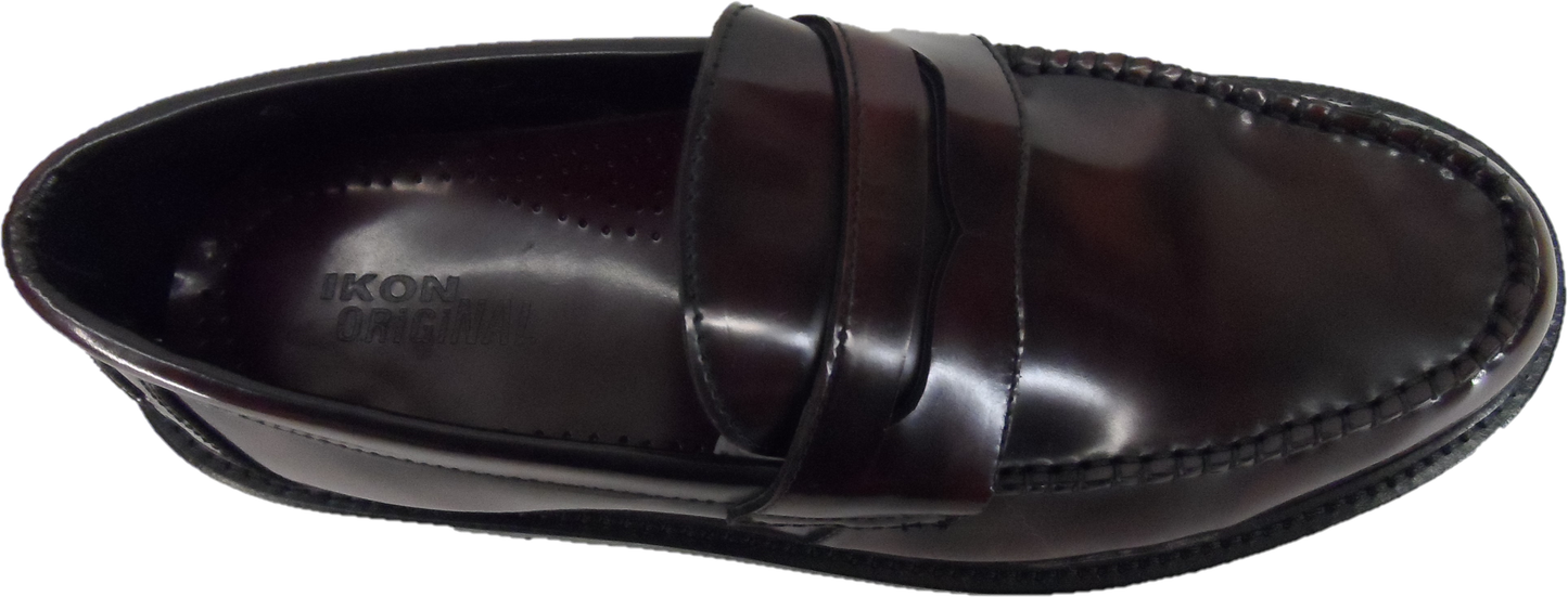 Ikon Original Oxblood Lane Penny Retro,Ska,Northern Soul Loafers