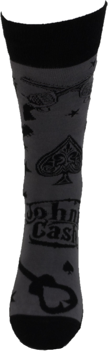 Mens Officially Licensed Johnny Cash Guitars 'n Guns Socks