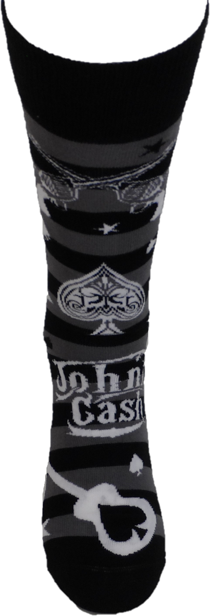 Mens Officially Licensed Johnny Cash Guitars 'n Guns Socks