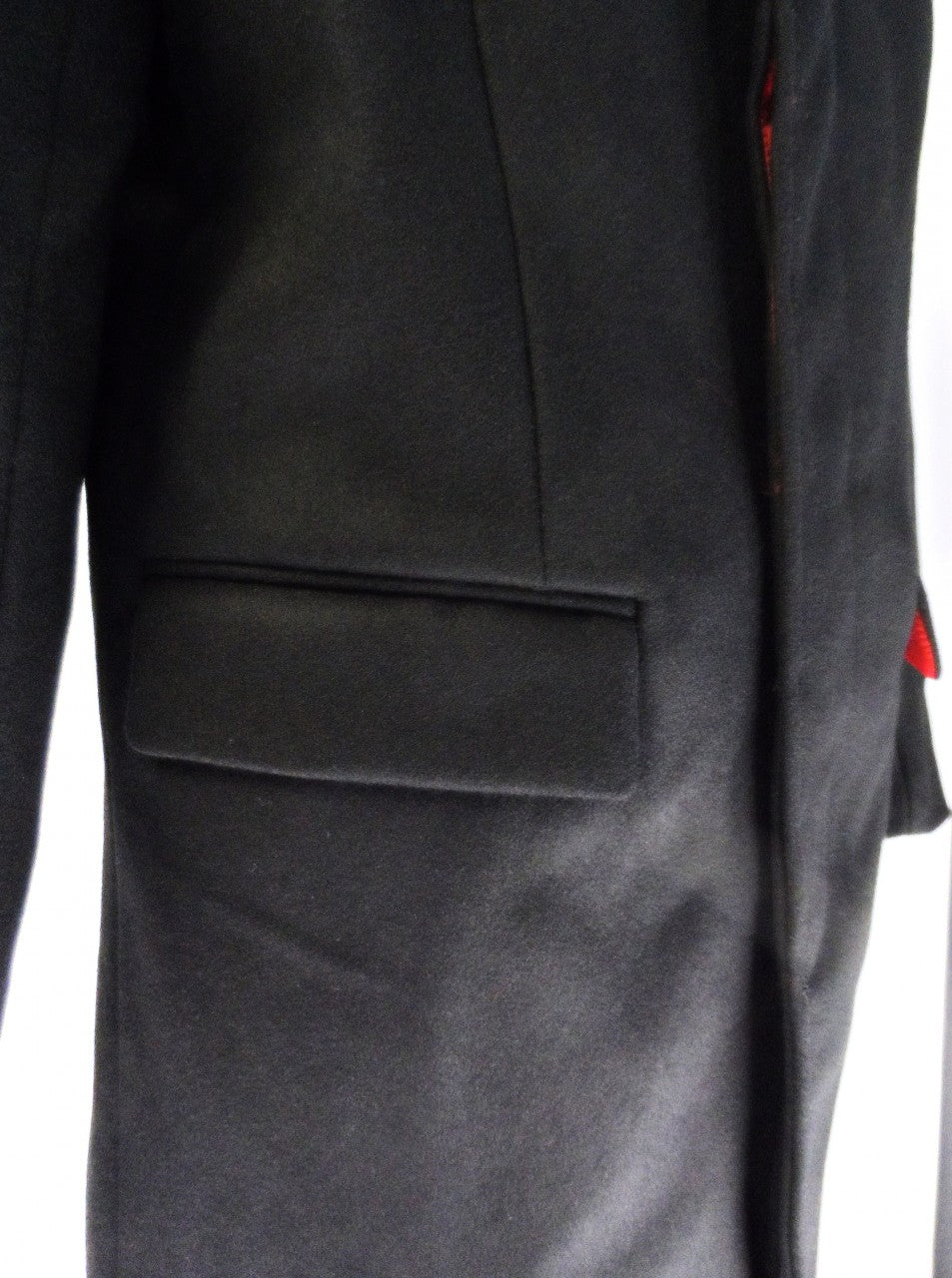 Relco Mens Mod Coat/Overcoat With Red Lining 80% Wool Original Cut