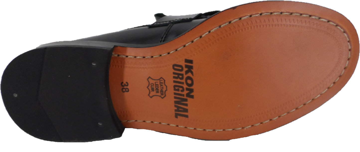 Ikon Original Ladies Selecta Black Retro, Ska, Northern Soul Tassel Loafers