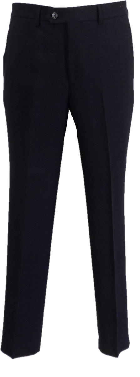 Lambretta Mens Navy Blue Check 60S 70S Retro Mod Vintage Trousers
