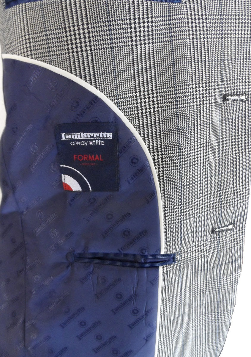 Lambretta Mens Prince of Wales Suit Jacket