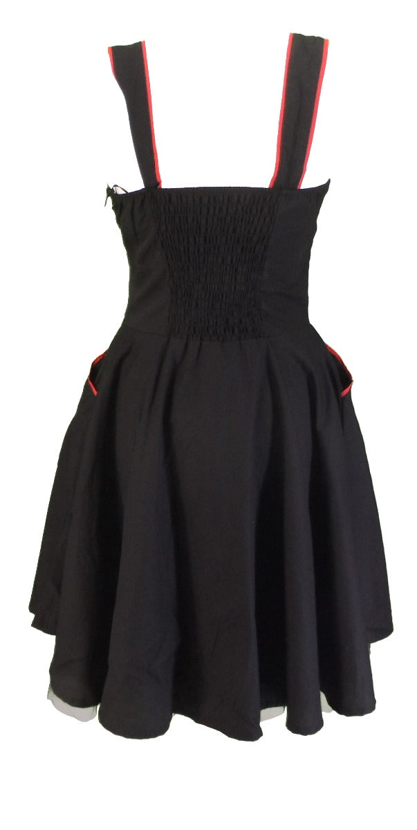 Vixxsin Marianne Black Retro Rockabilly Swing Rose Jive Dress