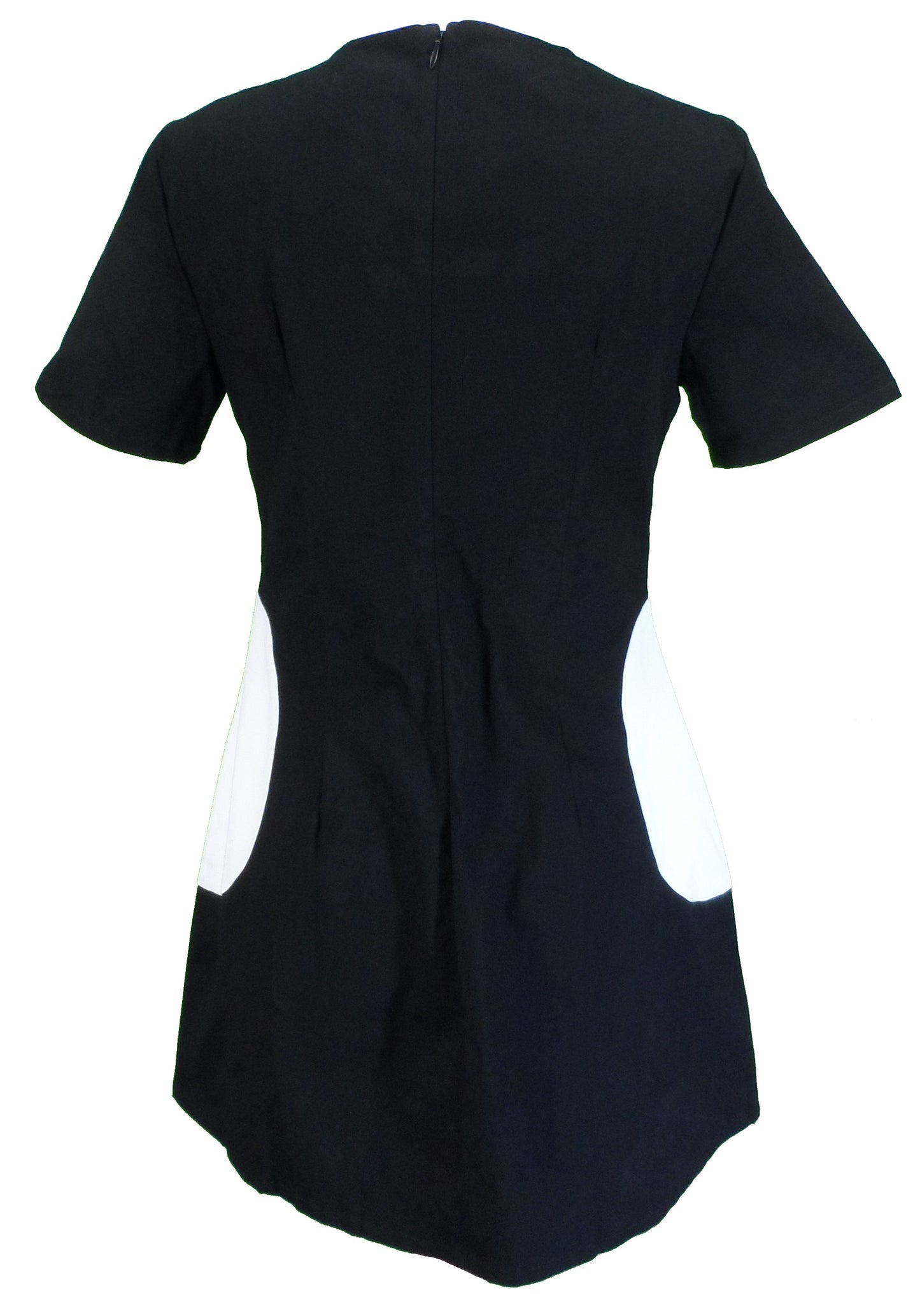 Ladies Retro Mod Vintage Black and White Dress