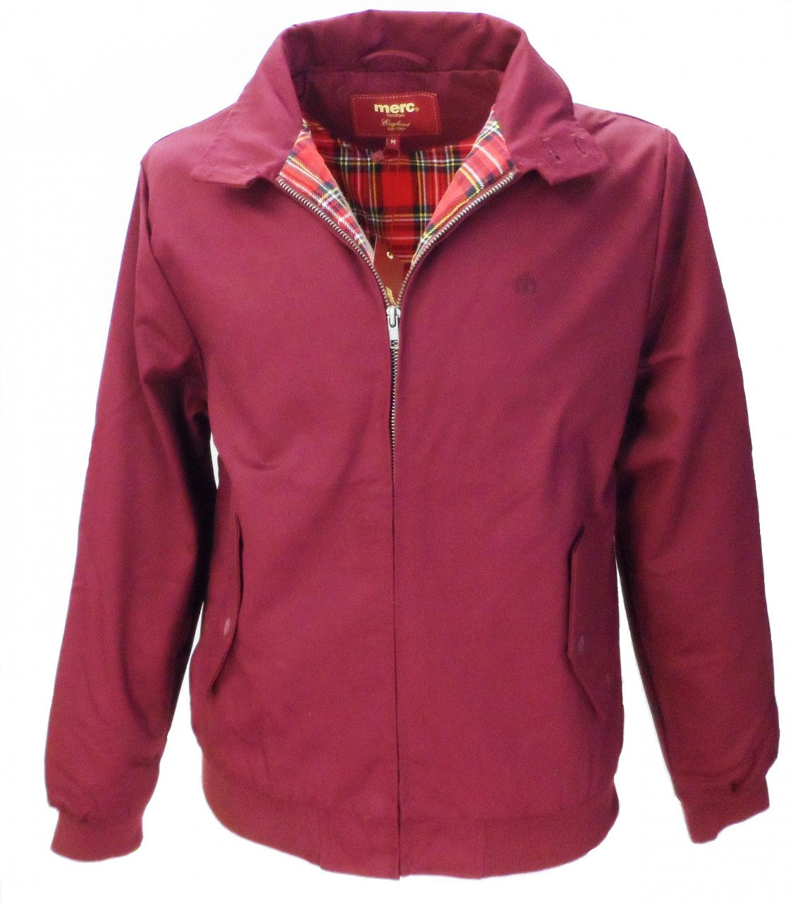 Veste Harrington bordeaux pour homme Merc – Mazeys UK