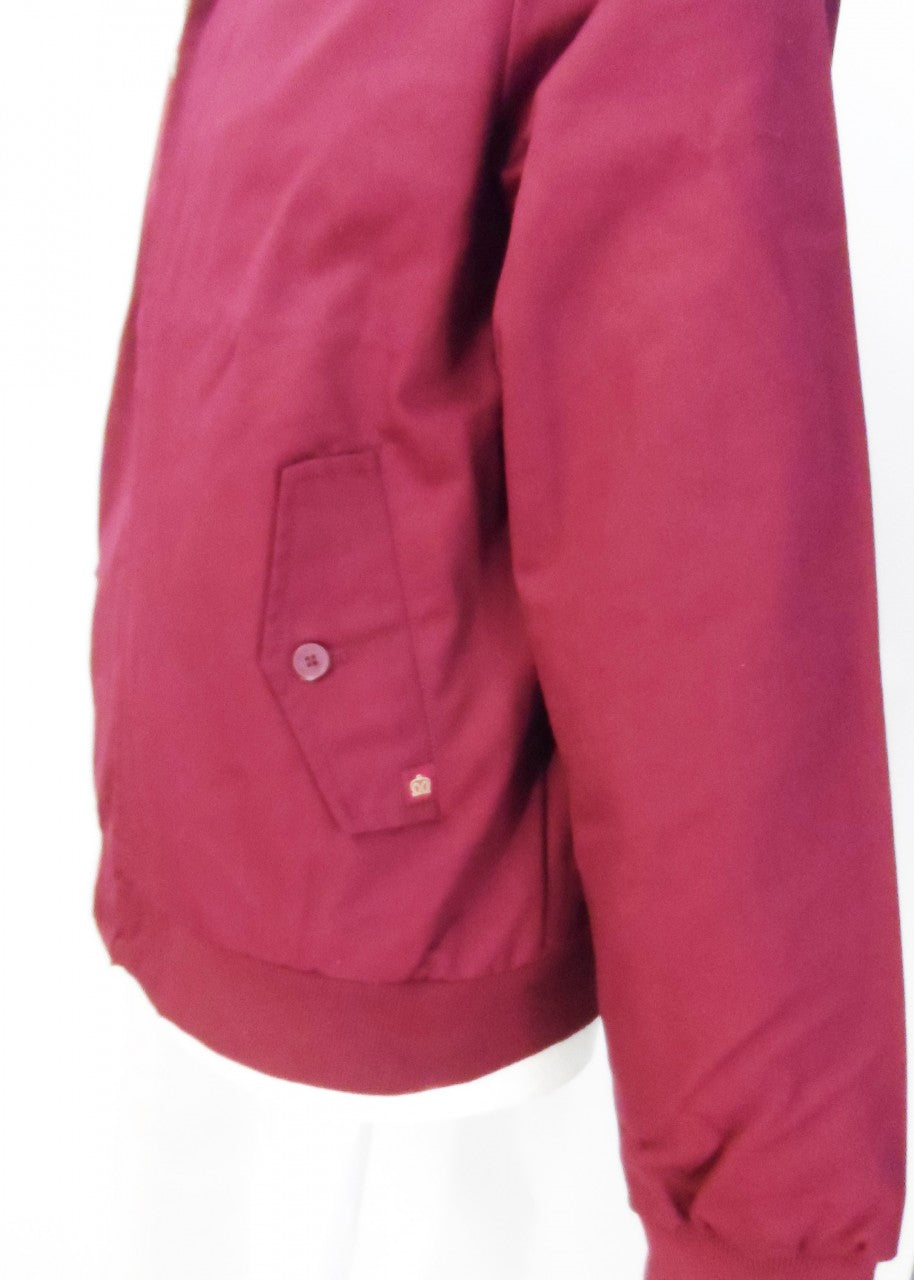 Merc Burgundy Harrington Jacket