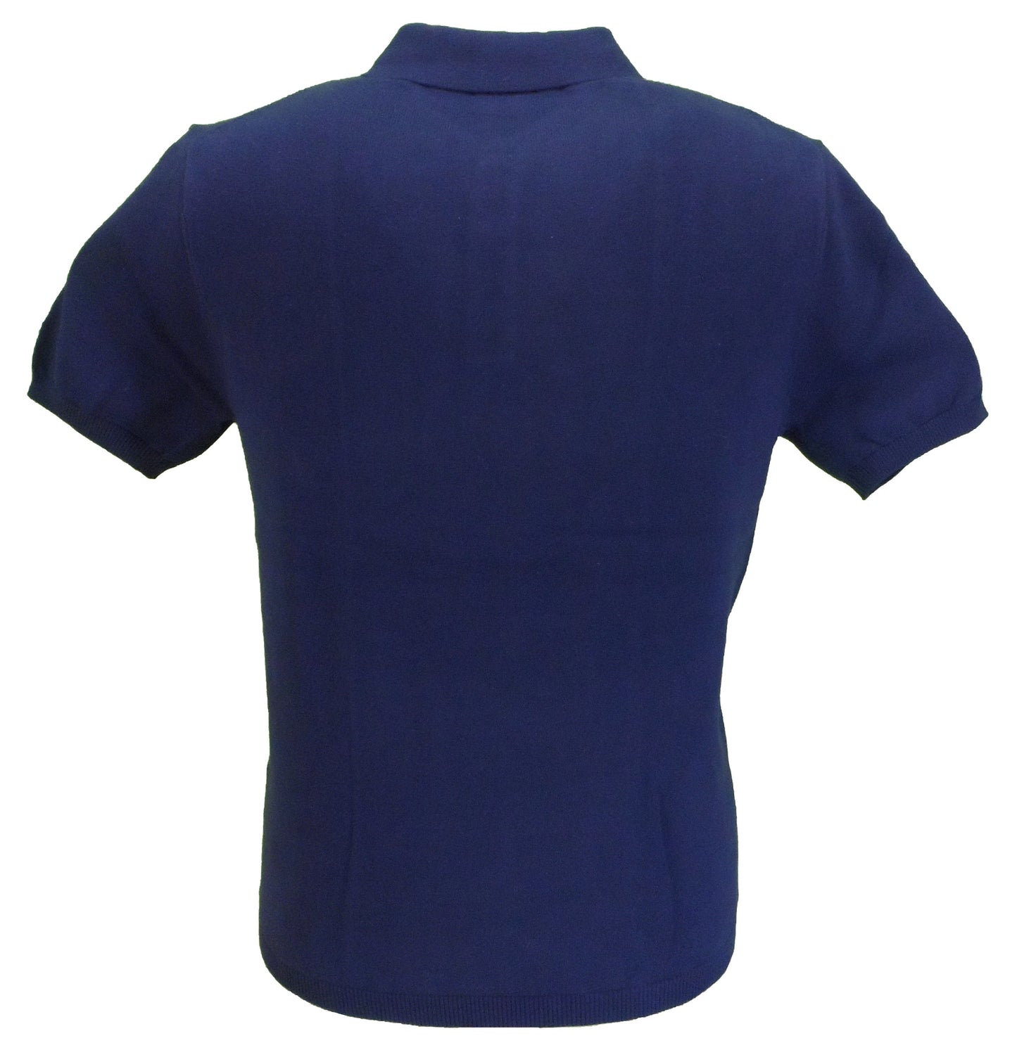 Merc Luna Navy Knitted Vintage Mod Polo Shirts