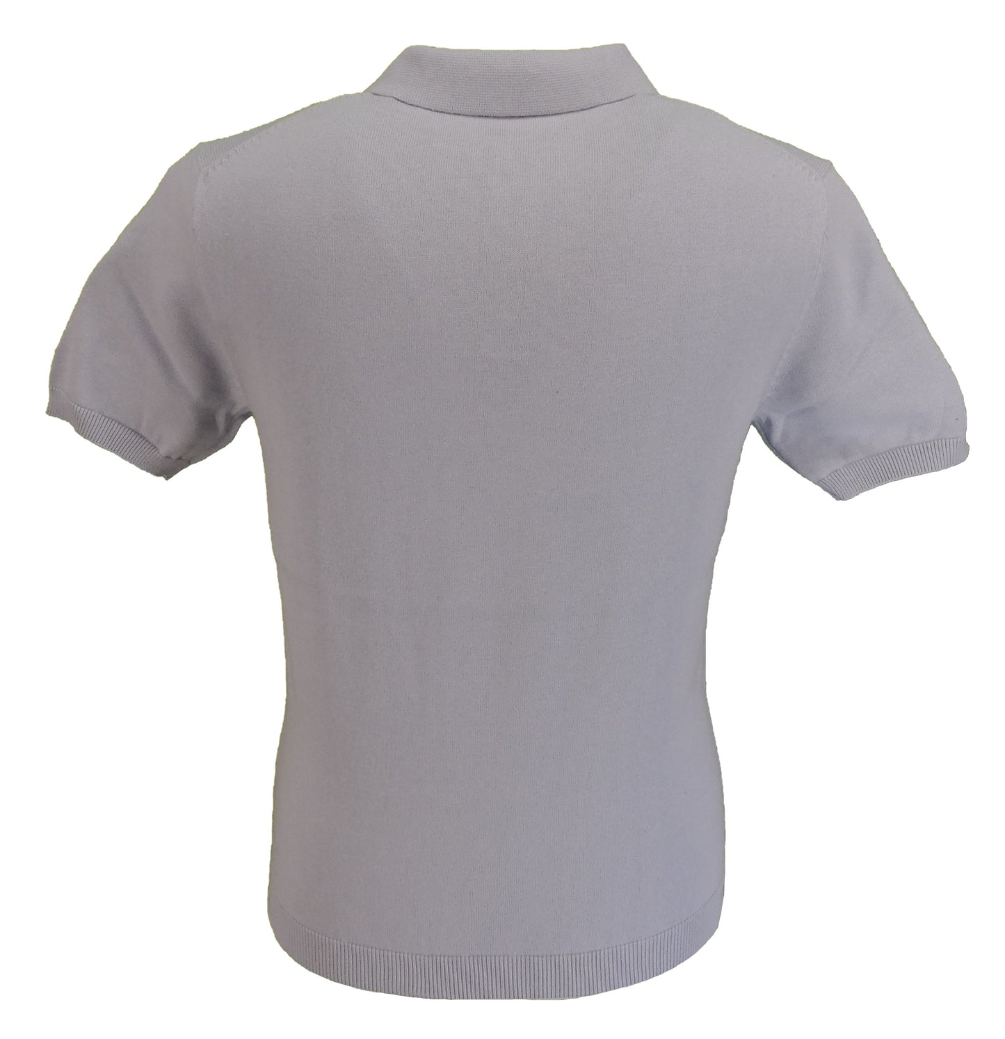 Merc Mens Stirling Boy Blue Knitted Vintage Mod Polo Shirts