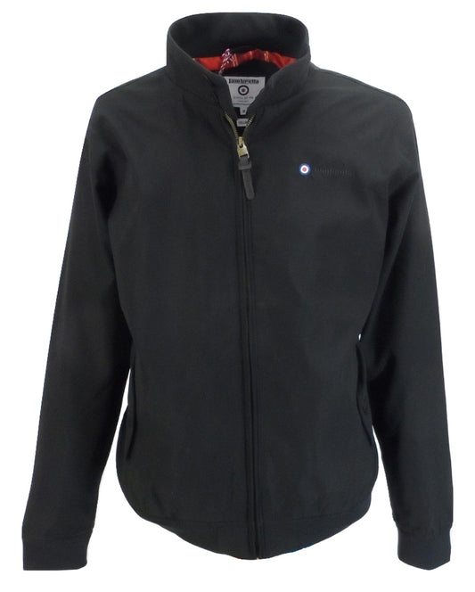 Lambretta Black Showerproof Harrington Jacket