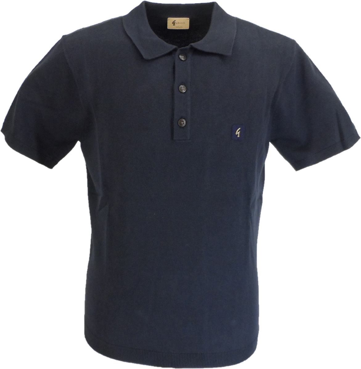 Gabicci Vintage Mens Navy Blue Jackson Knitted Polo Shirt – Mazeys UK