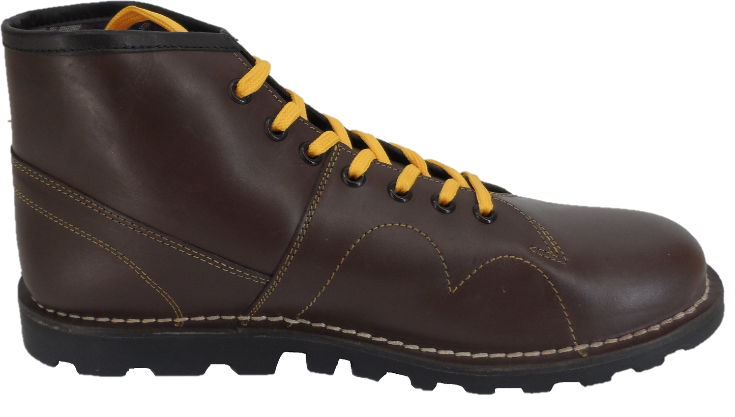 Grafters Original 1970's Style Oxblood Leather Monkey Boots