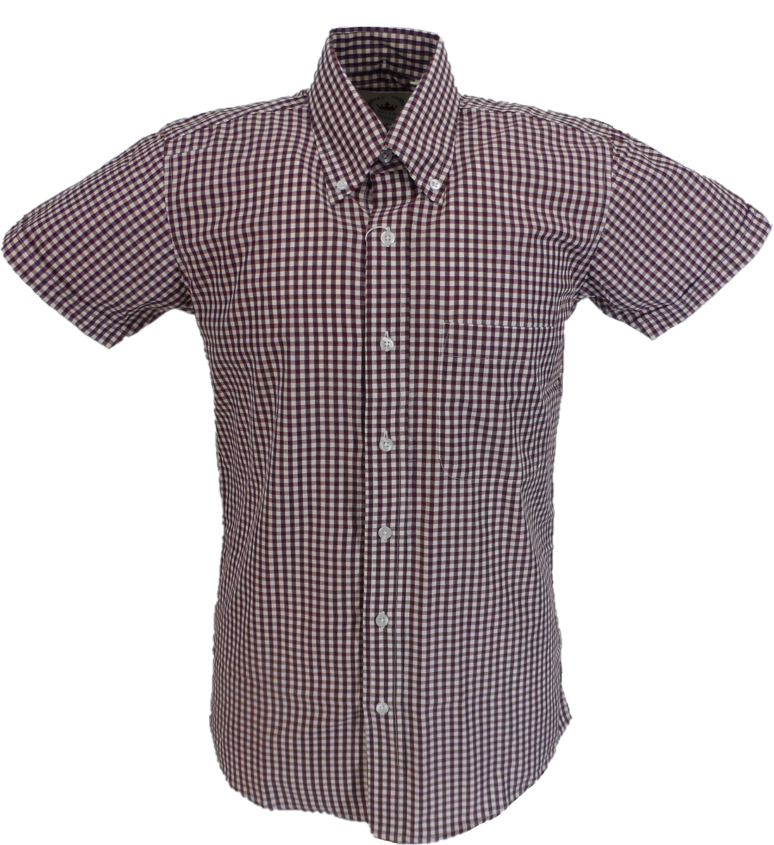 burgundy check dress shirt Men's Dress Shirts - Leston Check Red Shirt