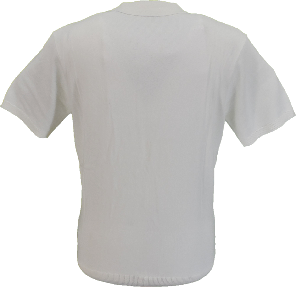 Gabicci Vintage Mens Soda White Knitted Polo Shirt