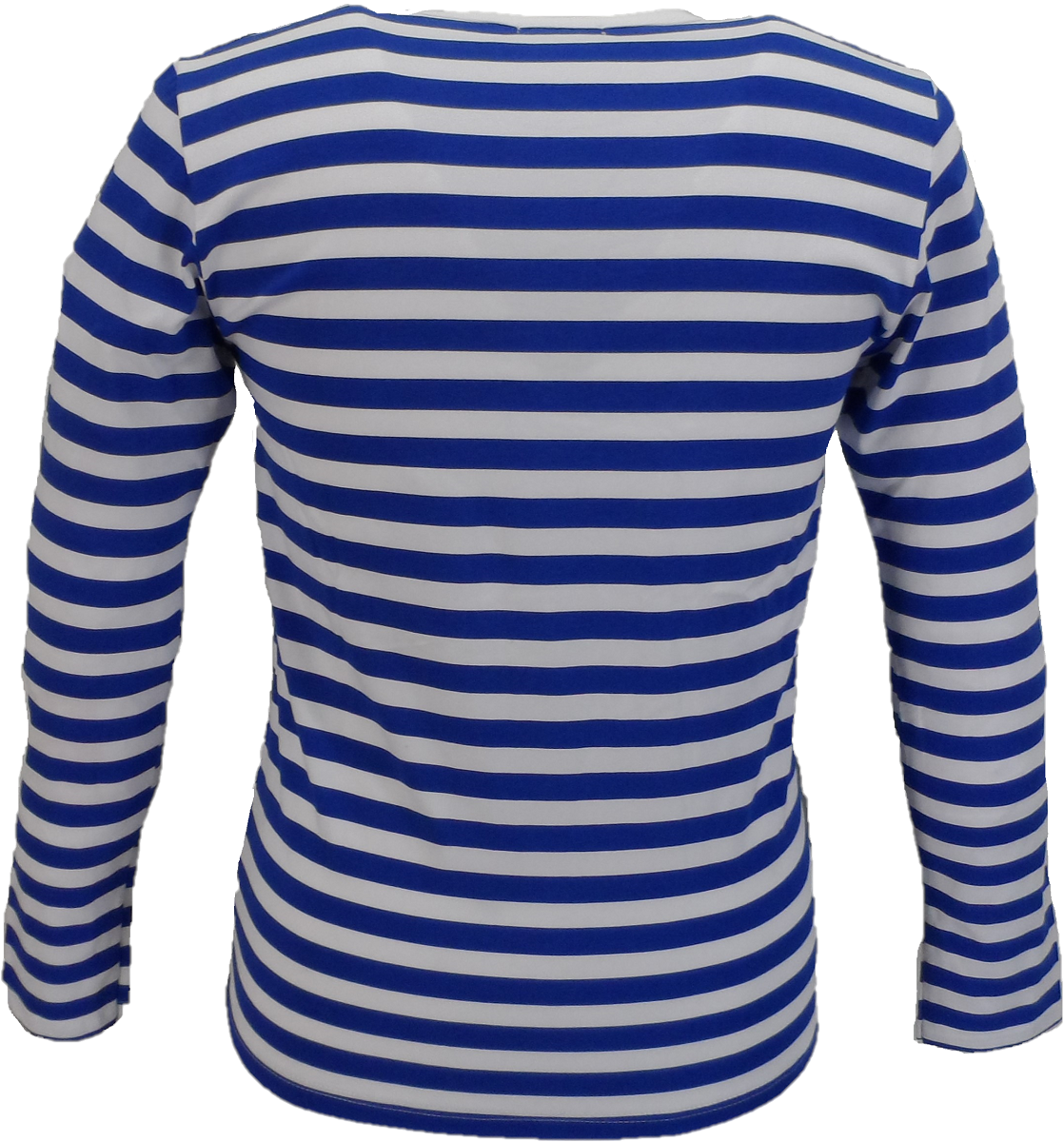 Run & Fly Mens Retro Royal Blue & White Cotton Long Sleeved T Shirt