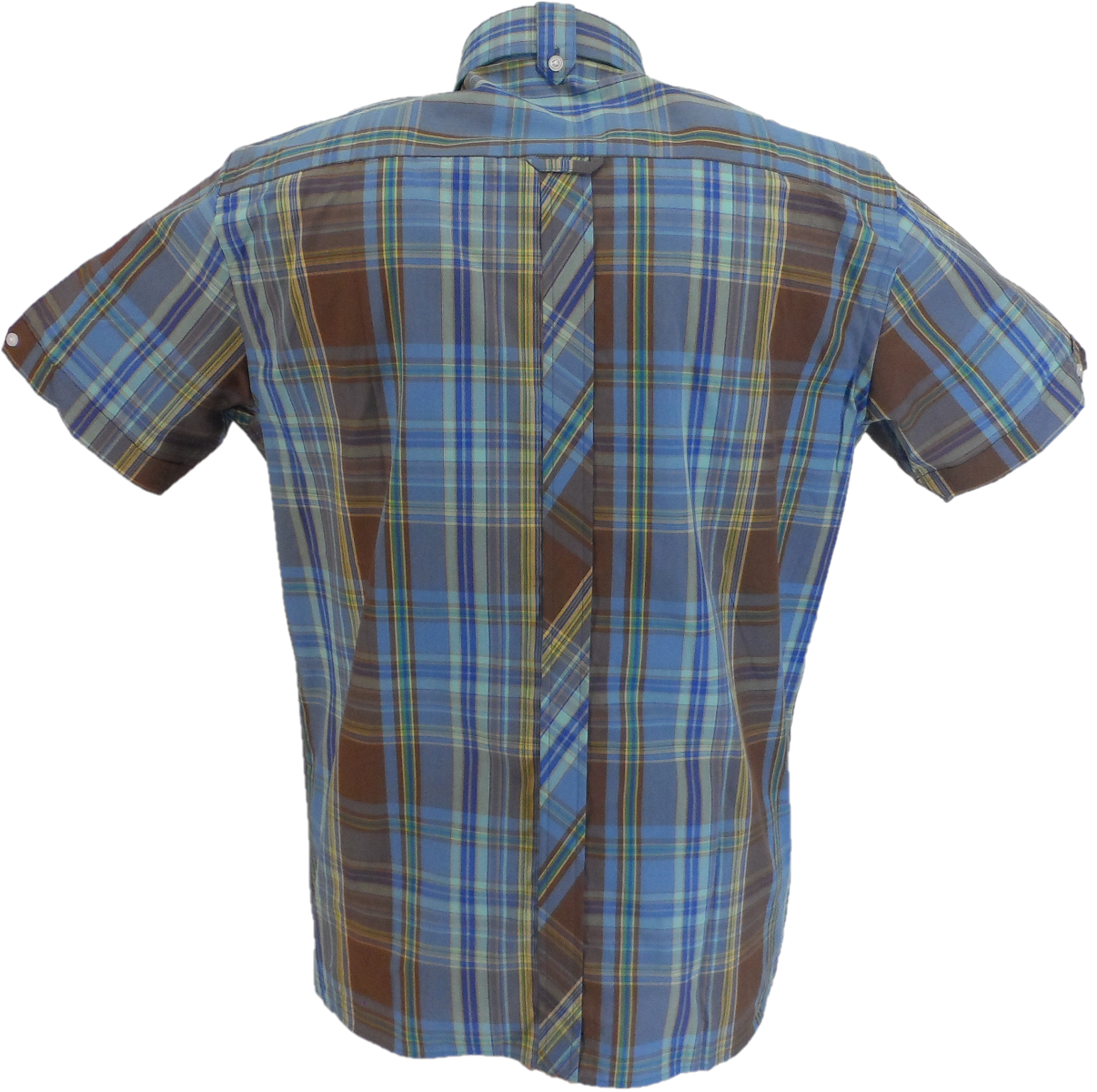 Trojan Mens Chocolate Brown Short Sleeved Shirts and Pocket Square