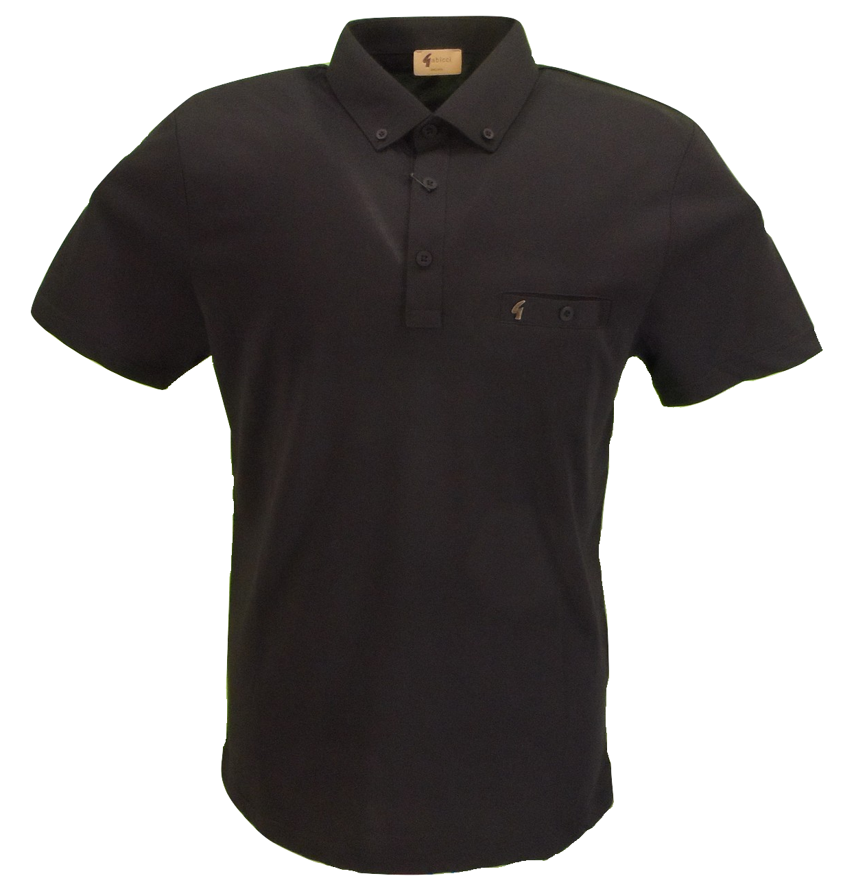 Gabicci Vintage Mens Black Classic Polo Shirt