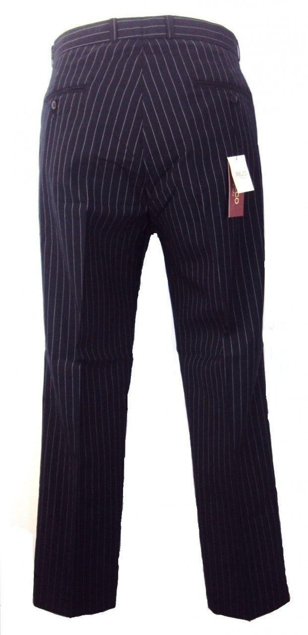 Pinstriped Black 60S 70S Retro Mod Vintage Sta Press Trousers